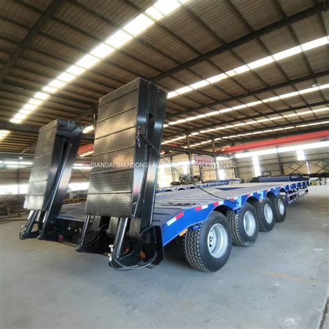 Axis Axle Tons Heavy Duty Gooseneck Low Loader Low Bed