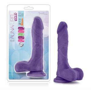 Bold Thrill Dildo Au Naturel In W Balls Purple Blush Satisfaction