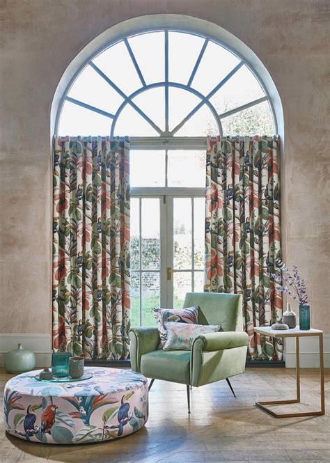 Prestigious Textiles Painted Canvas Parrot Fabric The Home Of Interiors