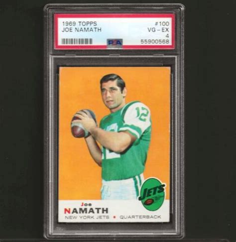 1969 Topps 100 Joe Namath Jets Vg Ex PSA 4 EBay