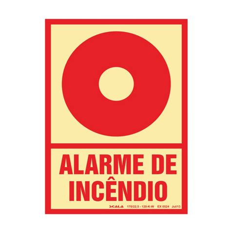 Placa Fotoluminescente Alarme De Inc Ndio Sarita Extintores