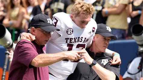 Texas A&M's Haynes King needed surgery after suffering 'crack' in lower ...