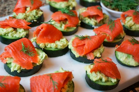 Smoked Salmon Bites With Avocado And Cucumbers Dulcet Scintilla