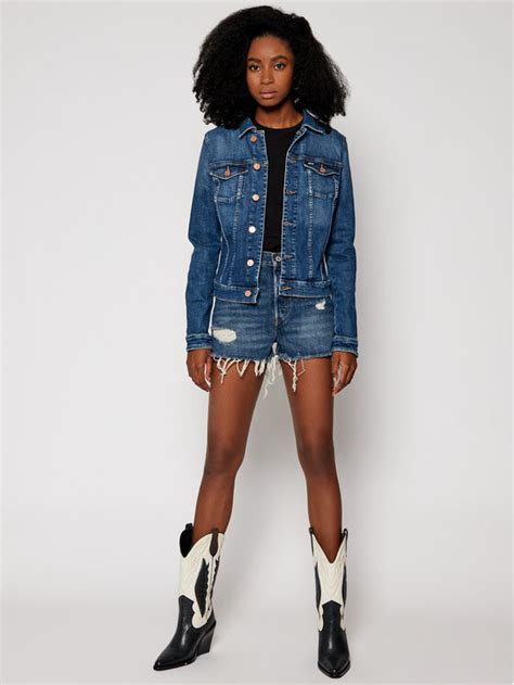 Levi S Short En Jean 501 High Waisted 56327 0018 Bleu Marine Regular