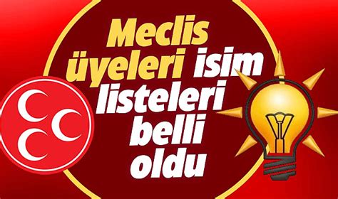 Samsun Da Ak Parti Ve Mhp Nin Meclis Yeleri Isim Listesi Belli Oldu