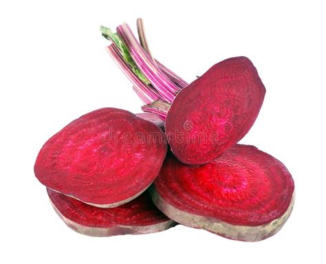 Slices Of Red Beetroot Isolated On A White Background Fresh Young