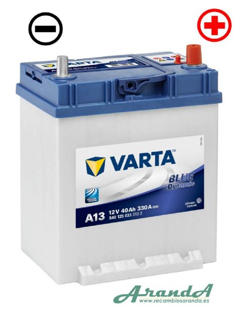 Varta A13 12V 40AH 330A Batería Blue Dynamic