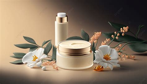 Skin Care Products Flowers Plant Background Skin Care Products