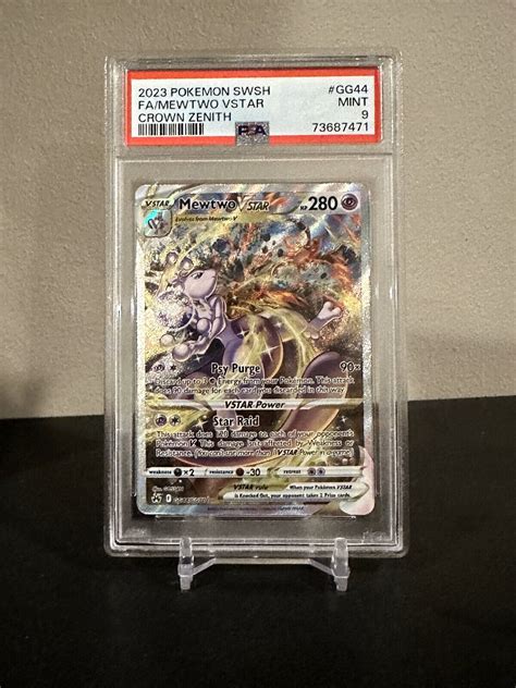 Psa Mint Pokemon Swsh Crown Zenith Gg Gg Full Art Mewtwo