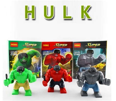 3pcs/Set Colorful The Avengers HULK Building Bricks Sets Block Figure Toy Compatible With Lego ...