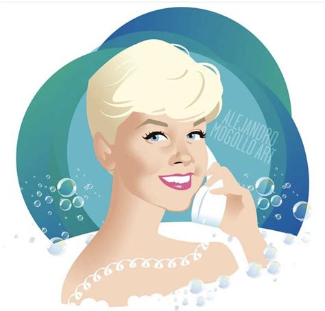 Doris Day Actress Singer Romantic Comedy Celebrity Drawings Movie