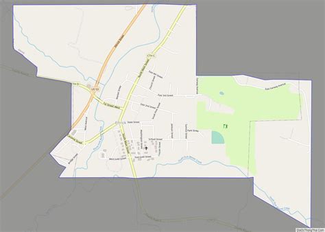 Map of Ettrick village, Wisconsin - Thong Thai Real