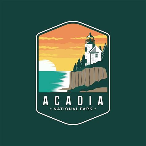 Illustration Du Logo Du Patch Embl Me Du Parc National D Acadia Sur