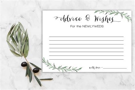 Wedding Advice Card Printable Printable Advice And Wishes For The