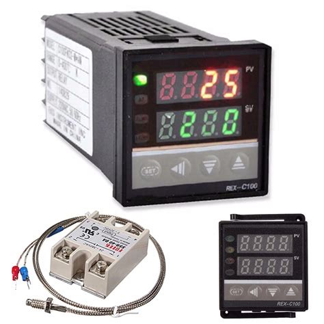 Digital LCD PID REX C100 Temperature Controller Set K Thermocouple