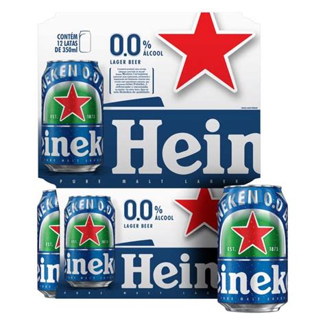 Cerveja Lager Premium Puro Malte Zero Lcool Heineken Lata Ml