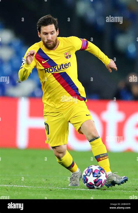 Lionel Messi Of Barcelona During The Football Uefa Champions League