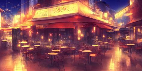 A Beautiful Urban Cafe Anime Style Cozy And Peaceful Stable Diffusion