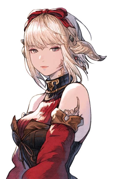 Safebooru 1girl Absurdres Au Ra Avatar Ff14 Bangs Bow Breasts