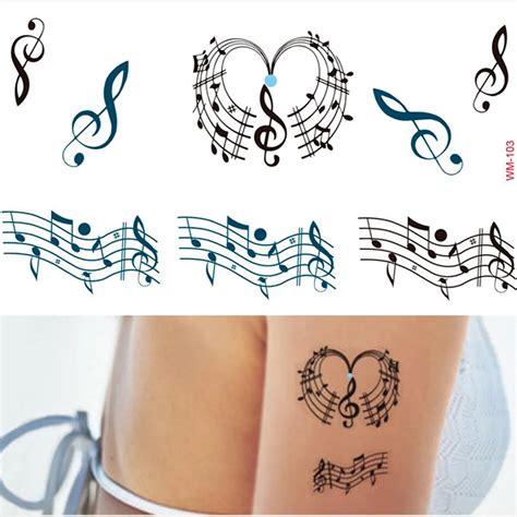 Treble Clef Temporary Tattoo Photos