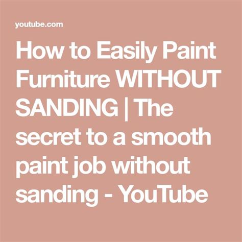 The Words How To Easily Paint Furniture Without Sanding