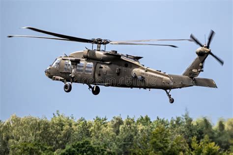 Us Army Sikorsky Uh M Black Hawk Helicopters Arriving At An Air Base