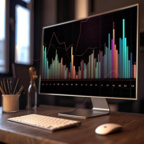 Premium AI Image Digital Technology Graph Chart And Trader Online