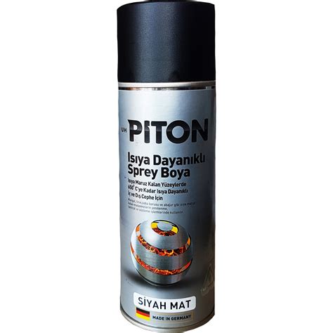 Piton 650°c Isıya Dayanıklı Sprey Boya Mat Siyah 400ml Fiyatı