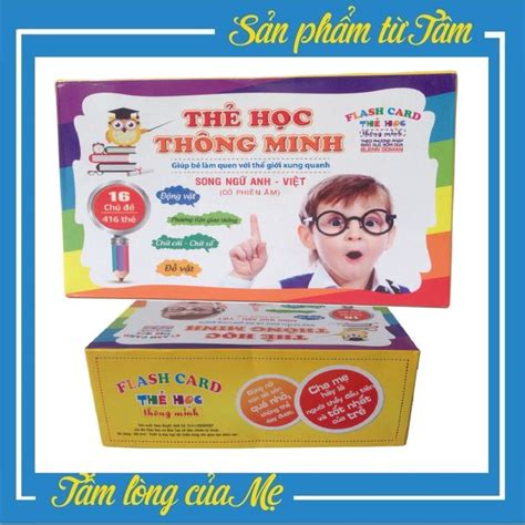 Bộ 416 Thẻ Học Flashcard Thông Minh Song Ngữ Anh Việt Cho Bé 16 Chủ