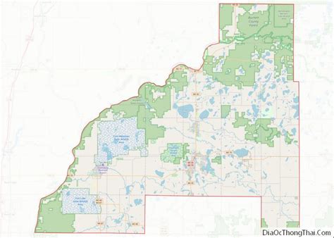 Map of Burnett County, Wisconsin - Thong Thai Real