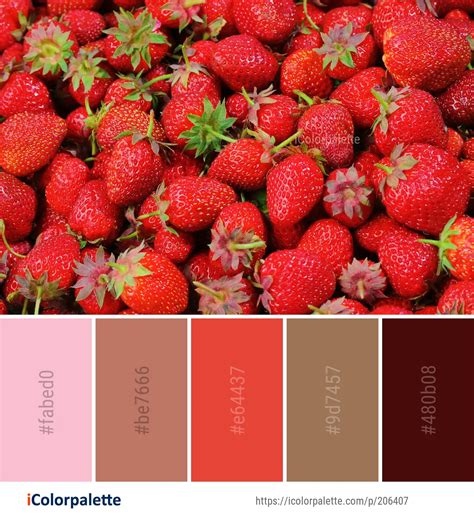 Color Palette Ideas From Strawberry Natural Foods Strawberries Image Icolorpalette