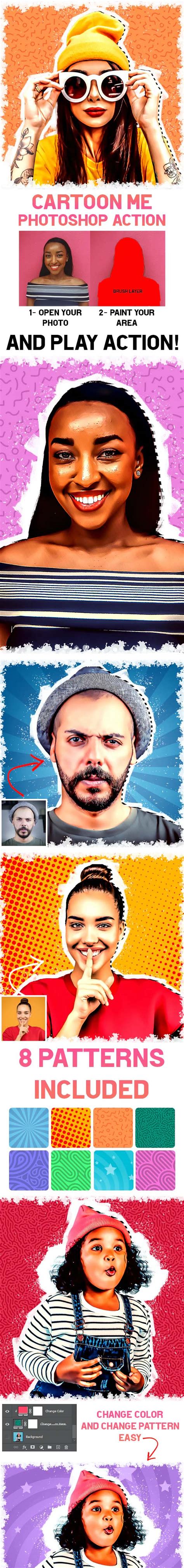 Cartoon Me Photoshop Action – GraphicUX