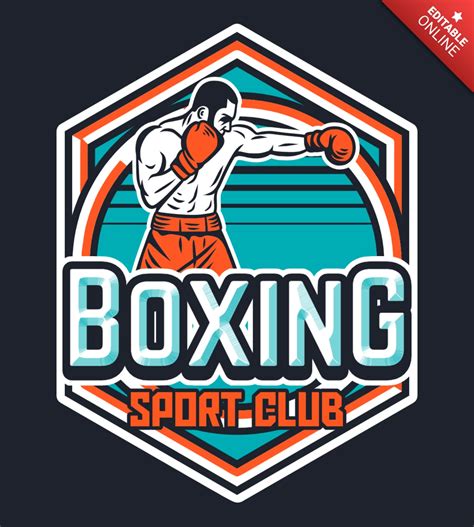 Plantilla De Dise O De Logotipo De Club Deportivo De Boxeo Modelo De