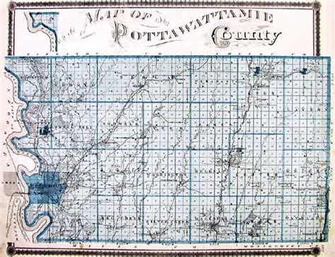 Map Of Pottawattamie County Art Source International