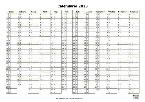 Plantillas De Calendarios 2023 En Pdf  Word