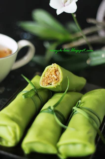 厨苑食谱 椰丝班兰卷Kuih Ketayap