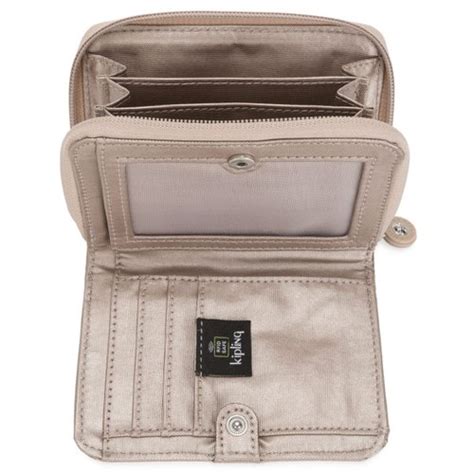 Cartera Mediana Money Love Beige Metálico Kipling Para Dama