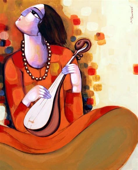 Baul, Bengali Tune #3 (30 x 36 inches) - Indian Folk Theme (Acrylic on ...