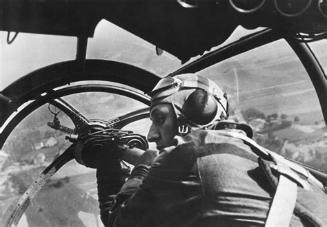 German Machine Gunner In An Airplane Photograph By Everett