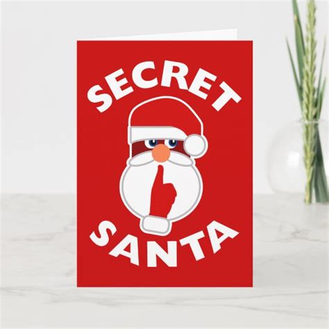 Secret Santa Cards Greeting Cards And More Zazzle Ca