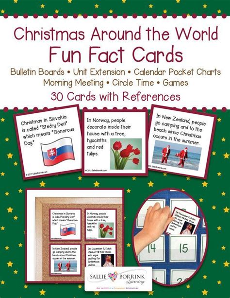 Christmas Around The World Fun Fact Cards Printable Activity Sallie