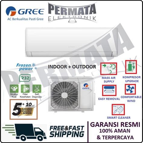 Promo GREE GWC 18MOO5 S AC 2PK Split Standart Auto Clean 2 PK