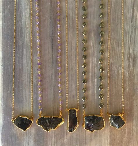 Noble Shungite Necklace // Gold Shungite Necklace // Shungite - Etsy