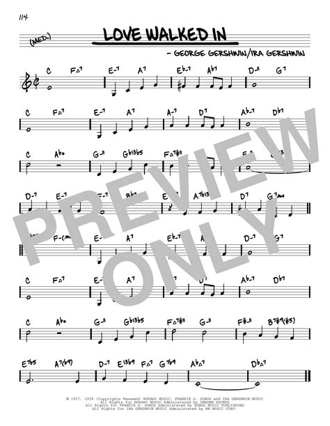 Love Walked In Arr David Hazeltine By George Gershwin Sheet Music