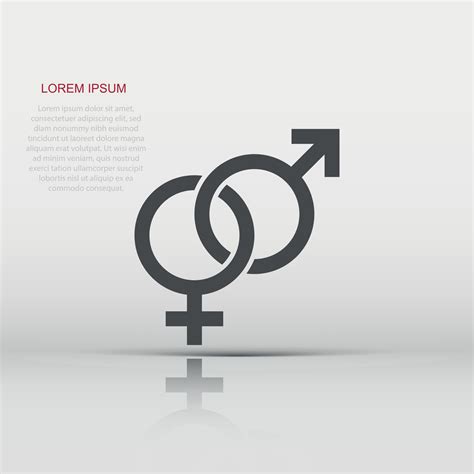 Vector Gender Icon In Flat Style Men And Women Sign Illustration