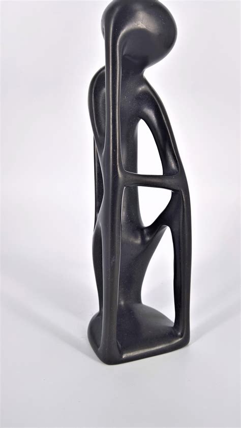 Modern Black Abstract Sculpture Handcrafted Art African Statuette ...