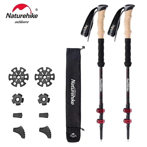 Naturehike Bastones De Trekking De Fibra De Carbono Bastones