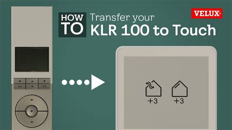 Transferring Your Klr Settings To A Velux Touch Youtube