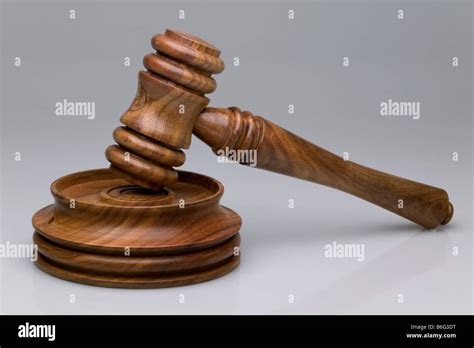 Walnut Gavel And Block Stock Photo Alamy