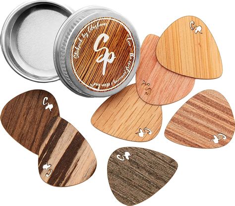 Stickpick Set Of Flexible Guitar Picks Made Of Real Wood For